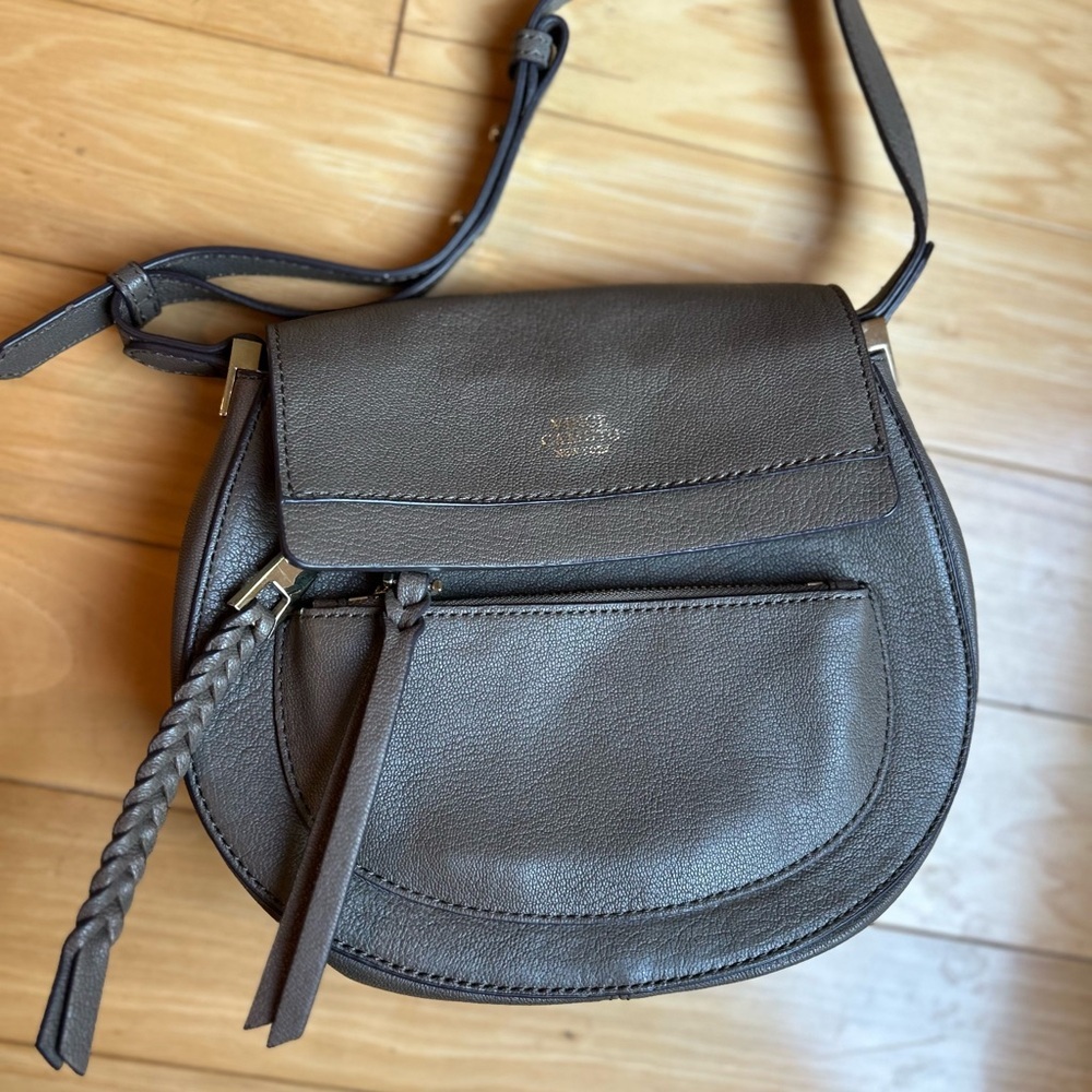 Vince Camuto Chic Leather Crossbody Bag in Smokey Quartz